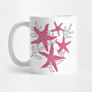 Sea stars - starfish fun in the ocean pink colours Mug